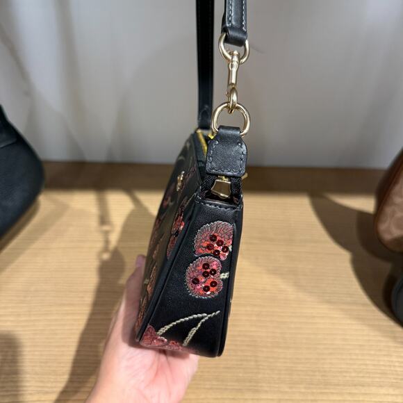 Coach Nolita 19 With Cherry Print CCZ21 Gold/Black Multi NWT - Picture 4 of 8